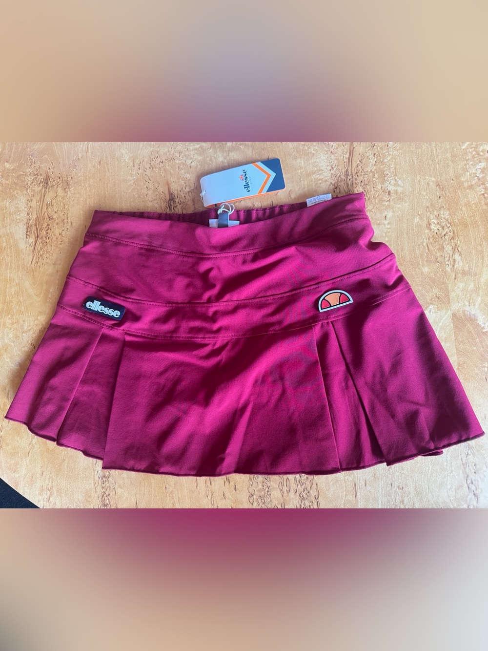 Ellesse Euro brand Dark Ruby Tennis Skort Skirt nWT